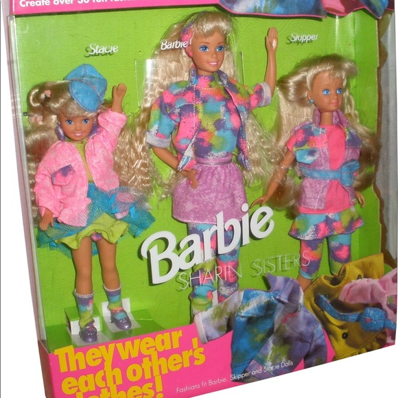 Vintage 1991 90's Mattel Barbie Stacie Sharin Sisters poupée poupée redressée - France Vintage 1991 90's Mattel Barbie Stacie Sharin Sisters poupée poupée redressée - France